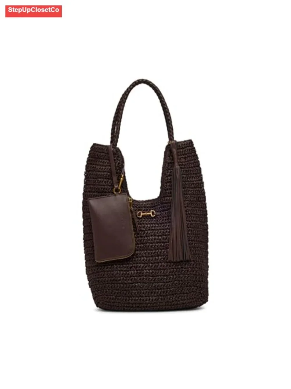 Tapered North South Tote with Pouch PVC Women's Handbag